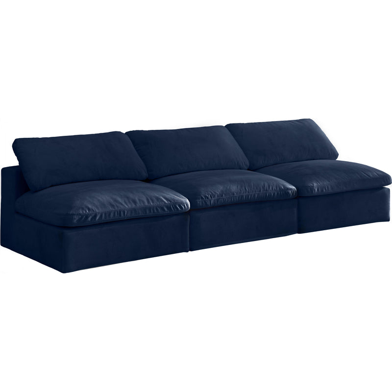 Meridian Cozy Stationary Fabric Sofa 634Navy-S117 IMAGE 1