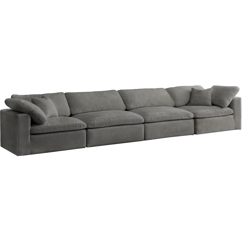 Meridian Cozy Stationary Fabric Sofa 634Grey-S158 IMAGE 1