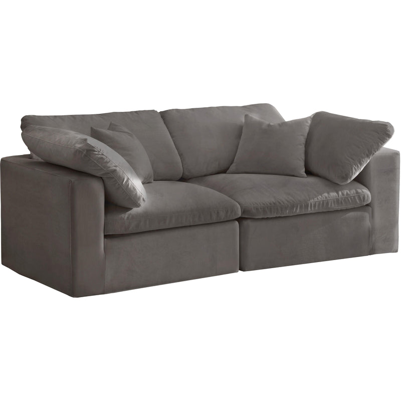 Meridian Cozy Stationary Fabric Sofa 634Grey-S80 IMAGE 1
