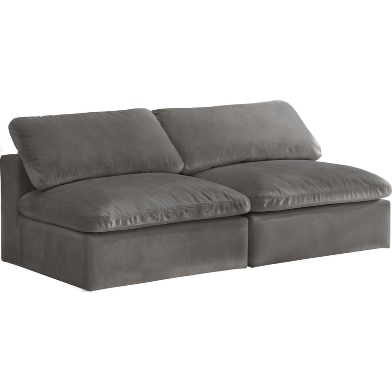 Meridian Cozy Stationary Fabric Sofa 634Grey-S78 IMAGE 1