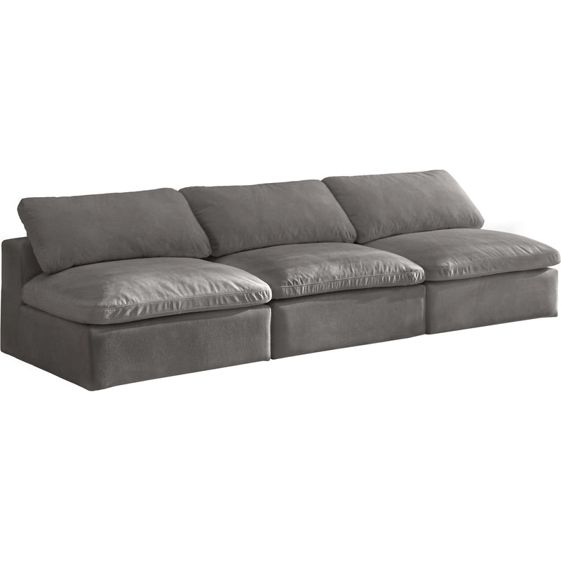 Meridian Cozy Stationary Fabric Sofa 634Grey-S117 IMAGE 1