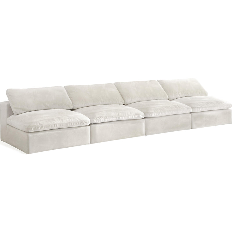Meridian Cozy Stationary Fabric Sofa 634Cream-S156 IMAGE 1