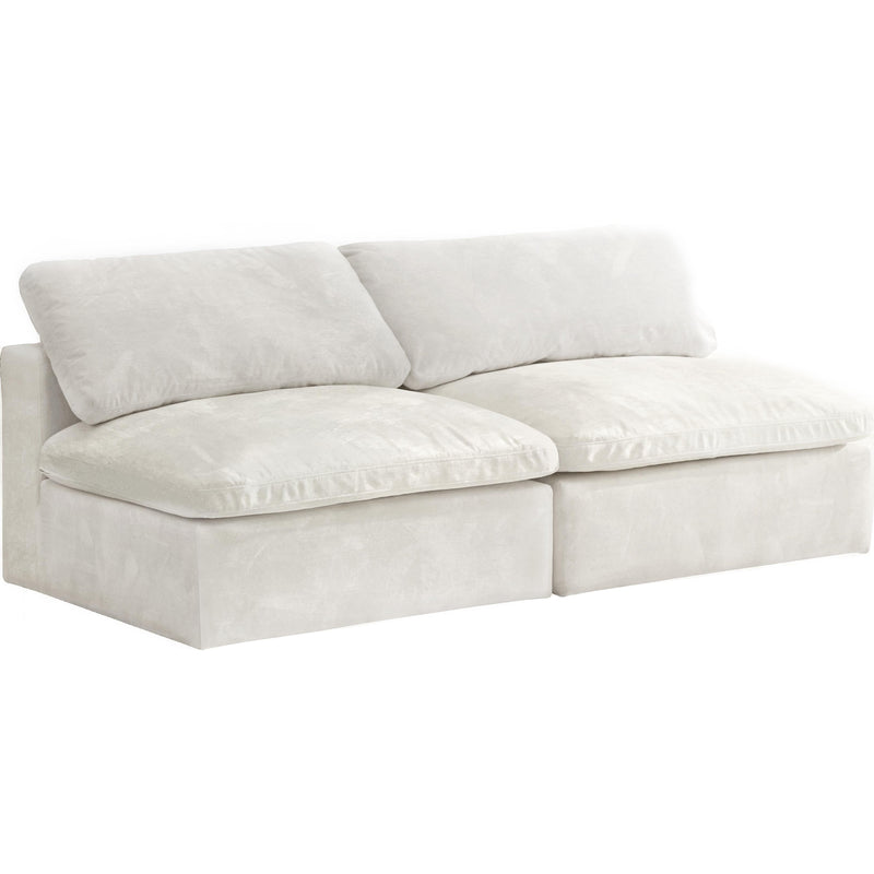 Meridian Cozy Stationary Fabric Sofa 634Cream-S78 IMAGE 1