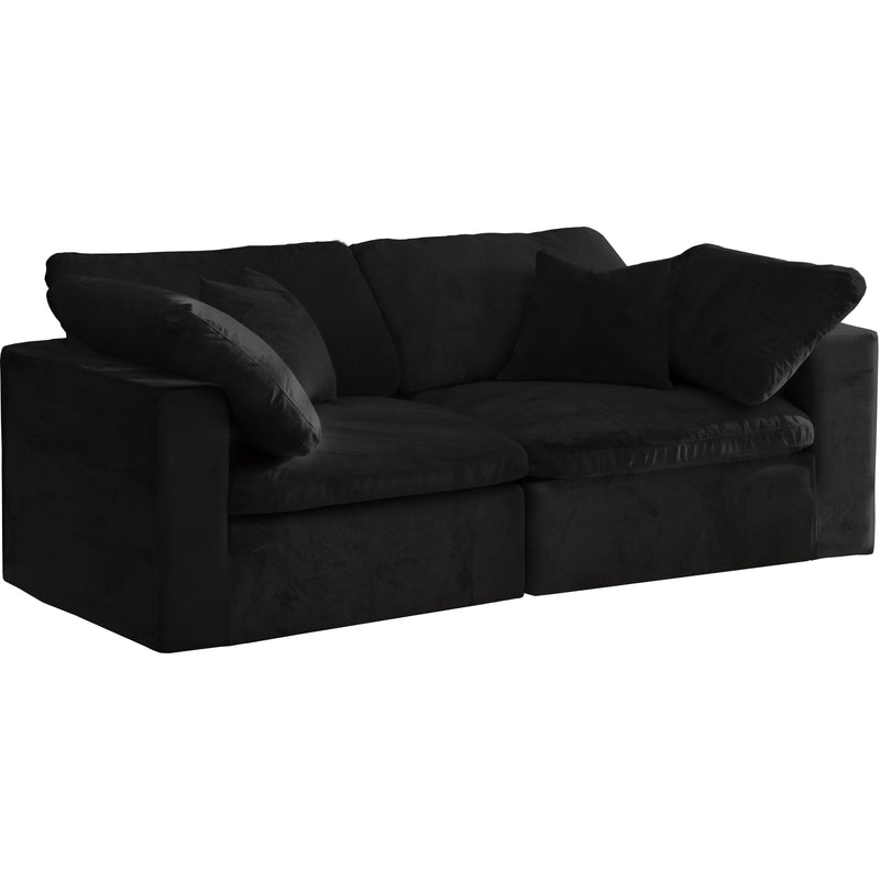 Meridian Cozy Stationary Fabric Sofa 634Black-S80 IMAGE 1