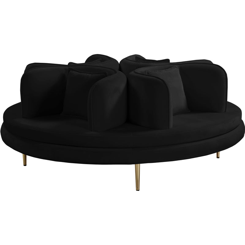 Meridian Circlet Stationary Fabric Sofa 627Black IMAGE 1