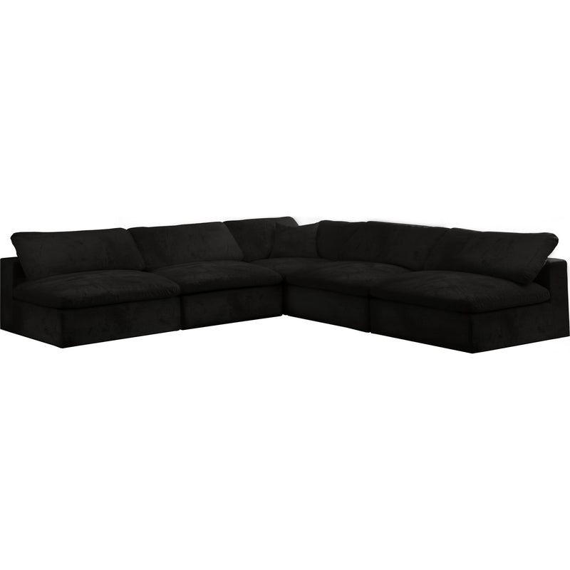 Meridian Cozy Fabric 5 pc Sectional 634Black-Sec5B IMAGE 1