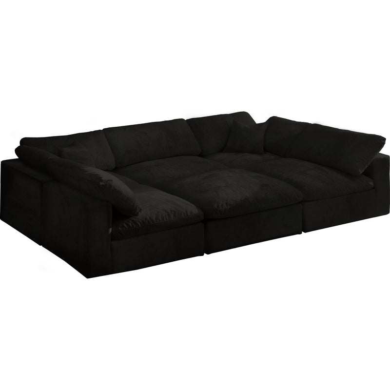 Meridian Cozy Fabric 6 pc Sectional 634Black-Sec6C IMAGE 1