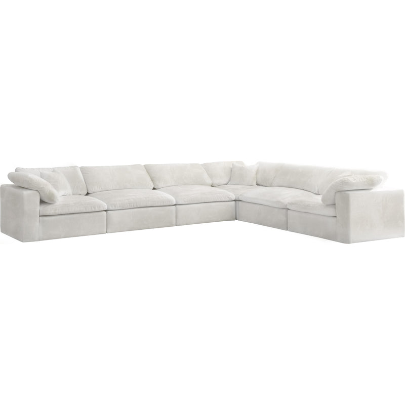Meridian Cozy Fabric 6 pc Sectional 634Cream-Sec6A IMAGE 1