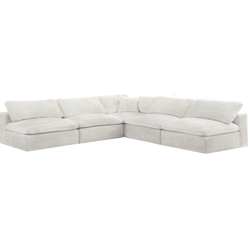Meridian Cozy Fabric 5 pc Sectional 634Cream-Sec5B IMAGE 1