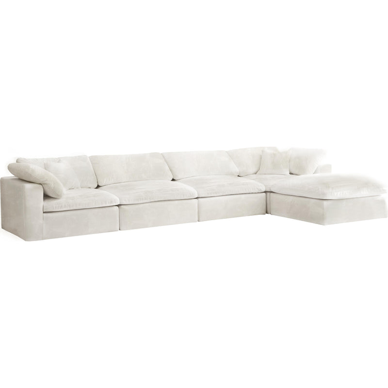 Meridian Cozy Fabric 5 pc Sectional 634Cream-Sec5A IMAGE 1