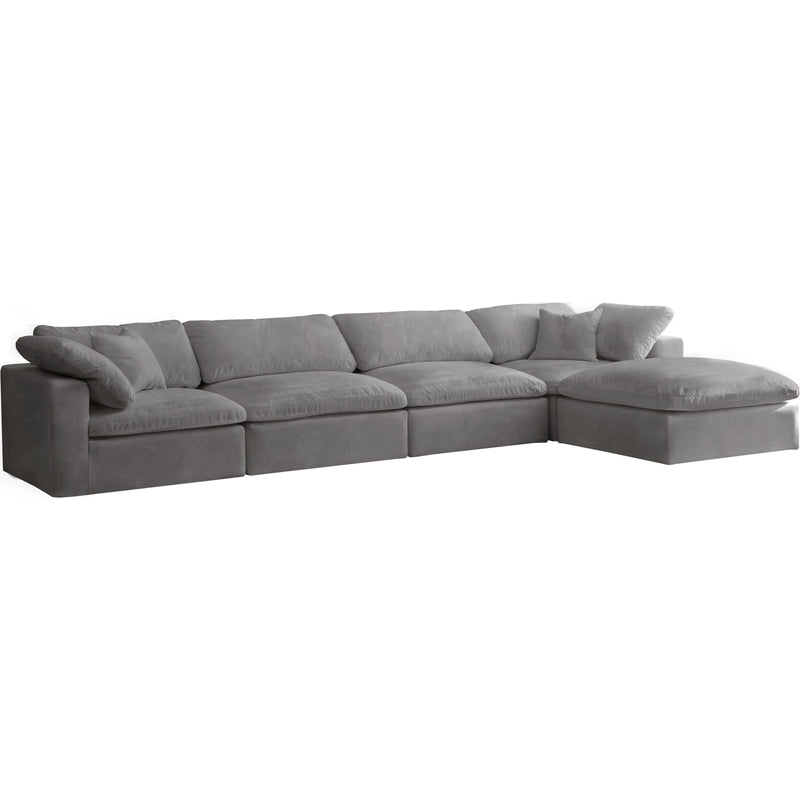 Meridian Cozy Fabric 5 pc Sectional 634Grey-Sec5A IMAGE 1