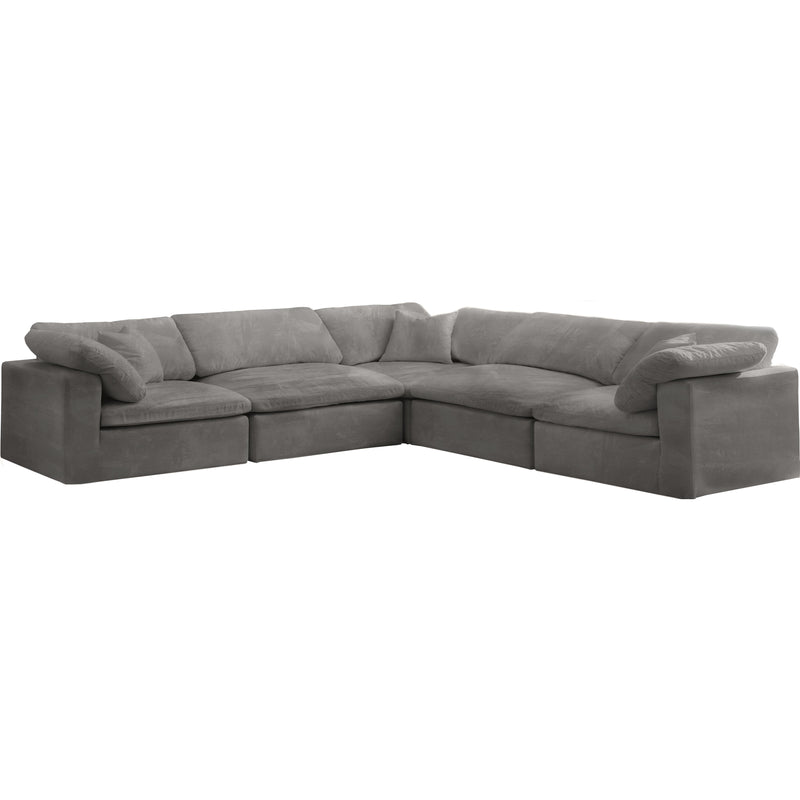 Meridian Cozy Fabric 5 pc Sectional 634Grey-Sec5C IMAGE 1