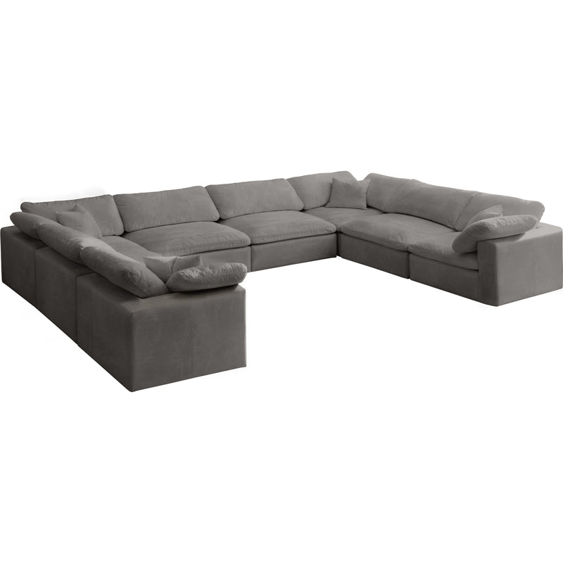 Meridian Cozy Fabric 8 pc Sectional 634Grey-Sec8A IMAGE 1