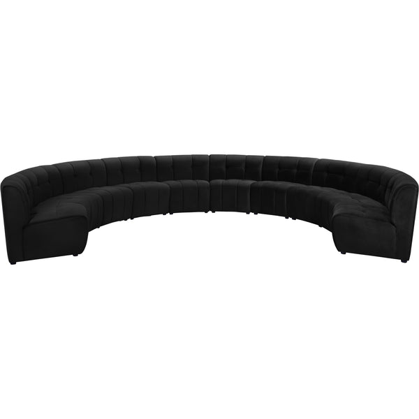 Meridian Limitless Fabric 10 pc Sectional 645Black-10PC IMAGE 1