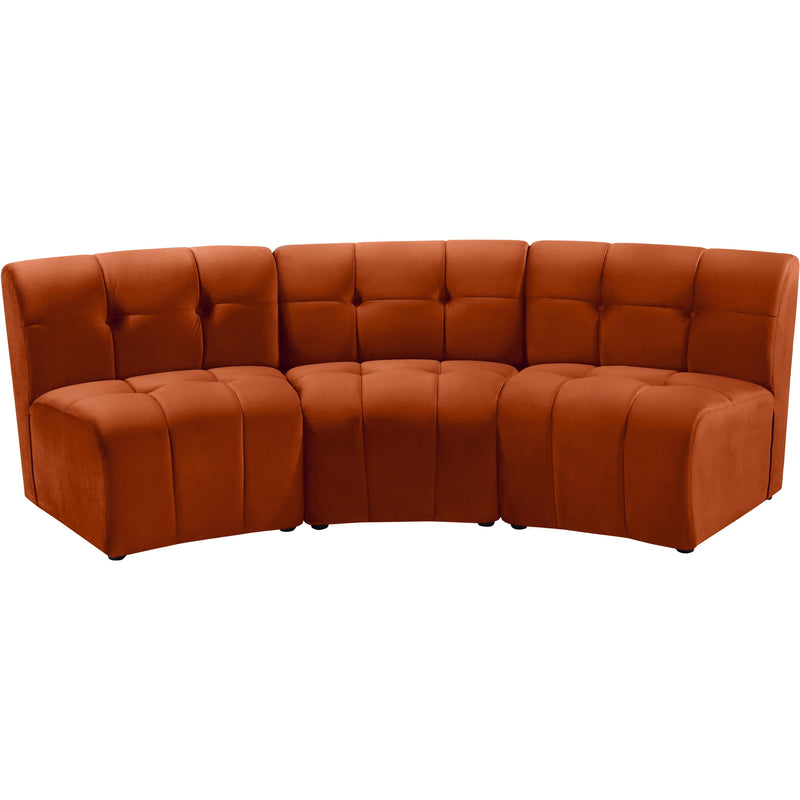 Meridian Limitless Fabric 3 pc Sectional 645Cognac-3PC IMAGE 1