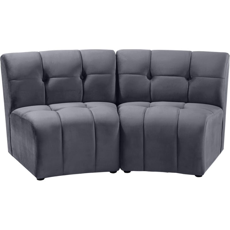 Meridian Limitless Fabric 2 pc Sectional 645Grey-2PC IMAGE 1