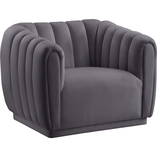 Meridian Dixie Stationary Fabric Chair 674Grey-C IMAGE 1