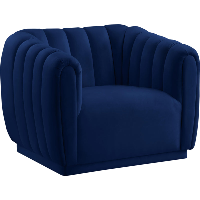 Meridian Dixie Stationary Fabric Chair 674Navy-C IMAGE 1