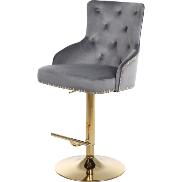 Meridian Claude Adjustable Height Stool 713Grey IMAGE 1