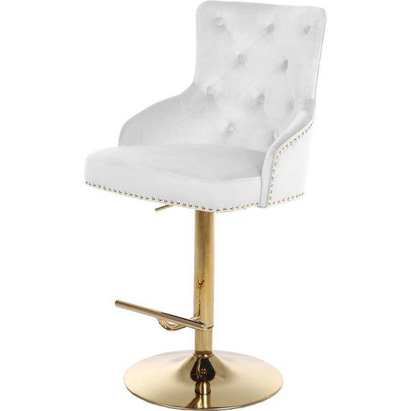 Meridian Claude Adjustable Height Stool 713White IMAGE 1