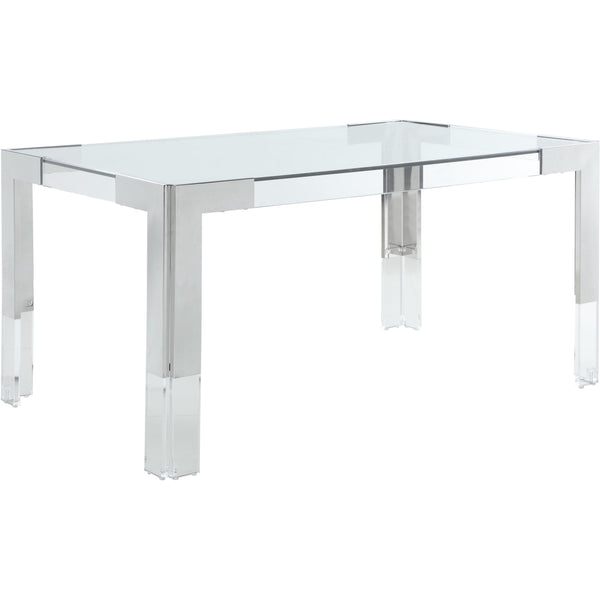 Meridian Casper Dining Table with Glass Top 717-T IMAGE 1