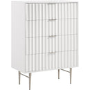 Meridian Modernist 4-Drawer Chest 802White-CH IMAGE 1