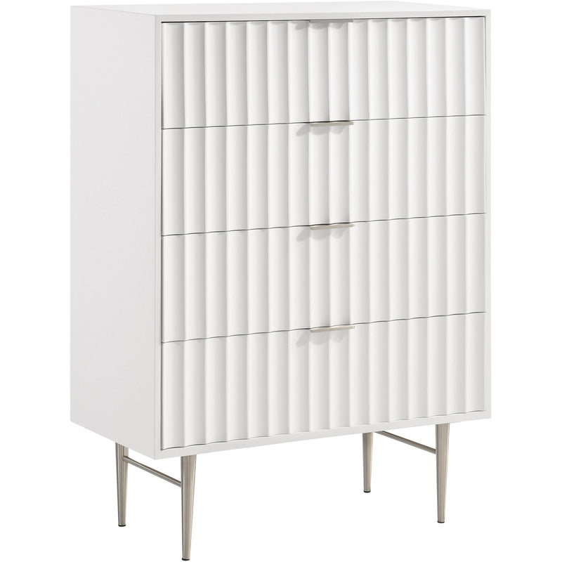 Meridian Modernist 4-Drawer Chest 802White-CH IMAGE 1