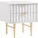 Meridian Modernist 2-Drawer Nightstand 801White-NS IMAGE 1