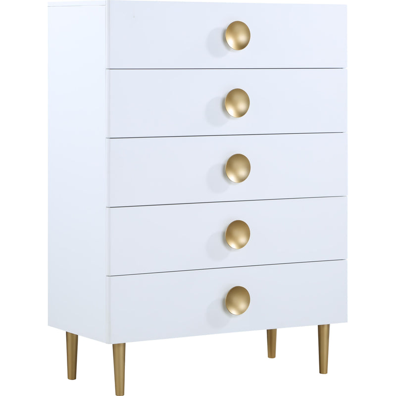 Meridian Zayne 5-Drawer Chest 842White-CH IMAGE 1