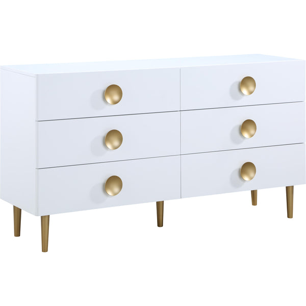 Meridian Zayne 6-Drawer Dresser 842White-D IMAGE 1