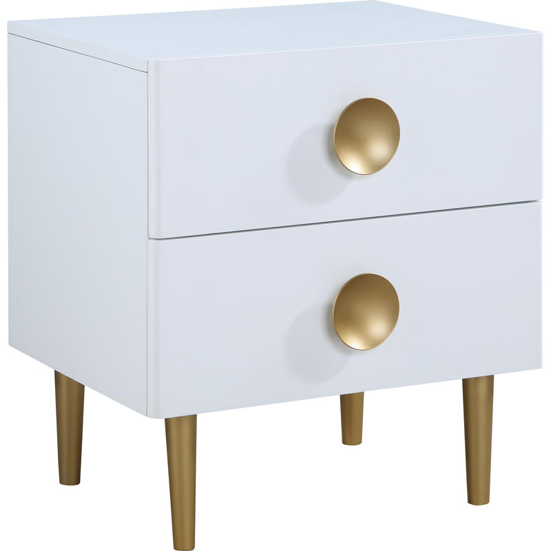 Meridian Zayne 2-Drawer Nightstand 842White-NS IMAGE 1