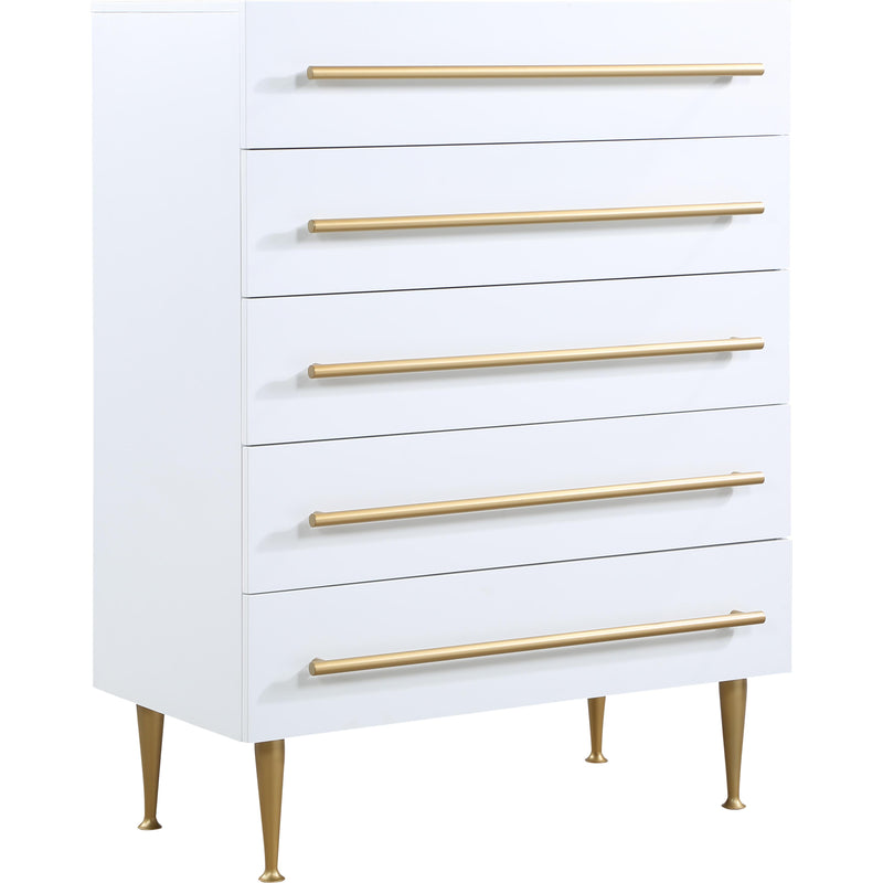 Meridian Marisol 5-Drawer Chest 844White-CH IMAGE 1