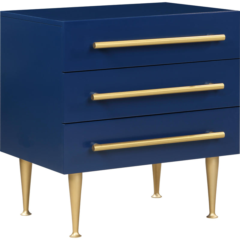 Meridian Marisol 3-Drawer Nightstand 844Navy-NS IMAGE 1