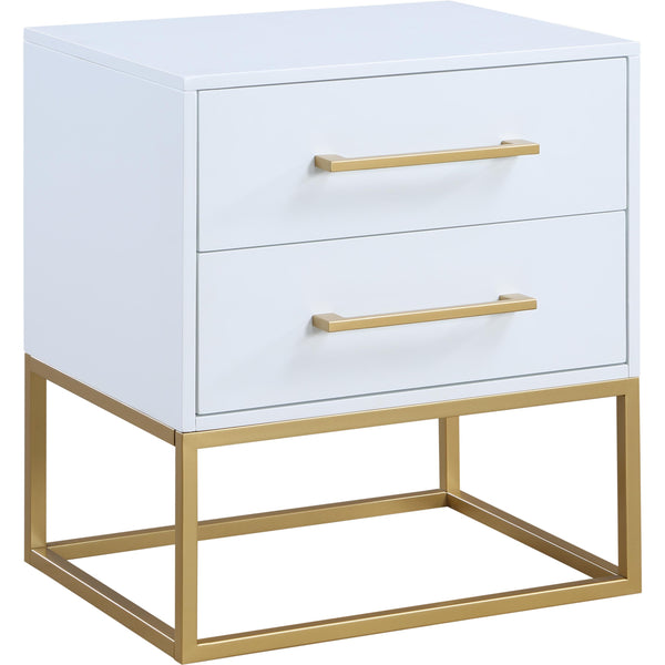 Meridian Maxine 2-Drawer Nightstand 848White-NS IMAGE 1