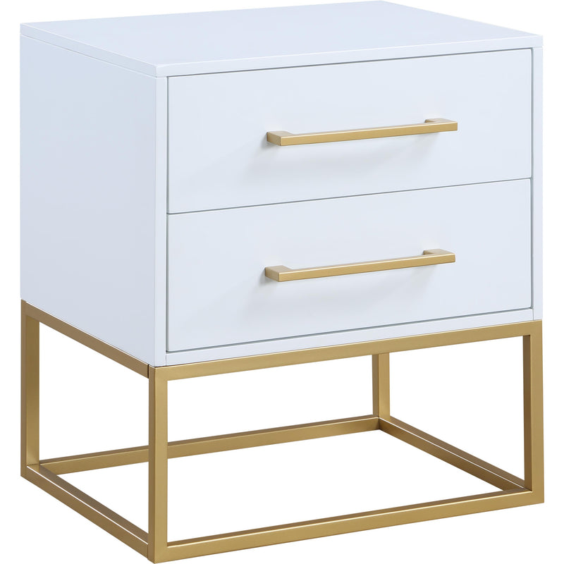 Meridian Maxine 2-Drawer Nightstand 848White-NS IMAGE 1