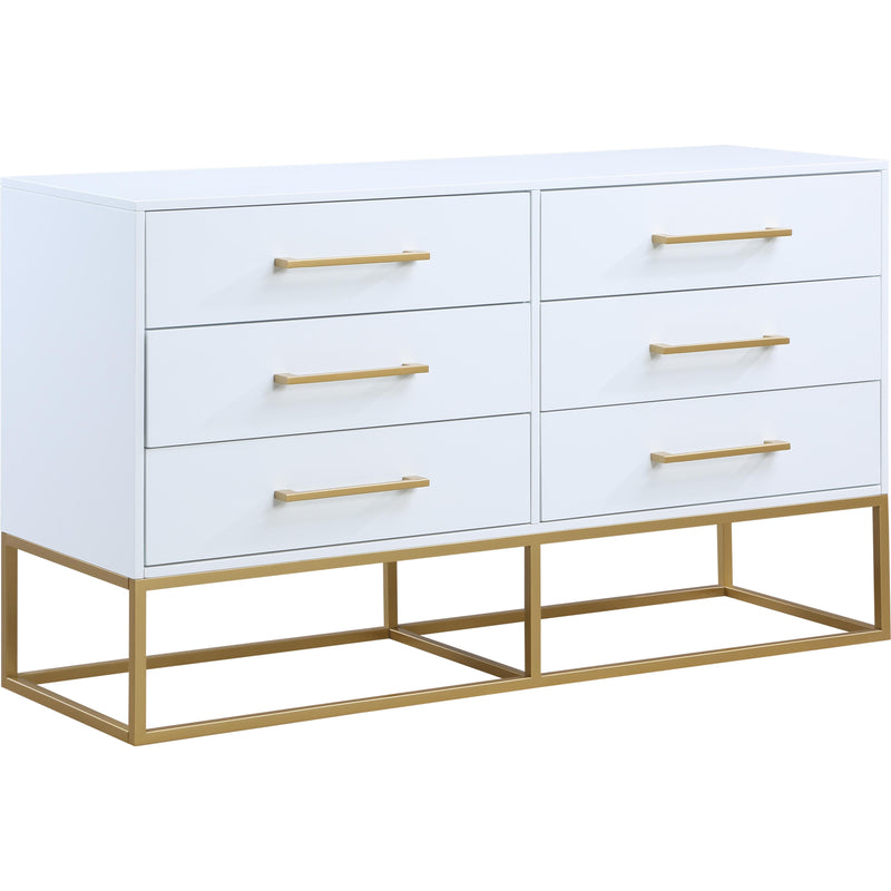 Meridian Maxine 6-Drawer Dresser 848White-D IMAGE 1