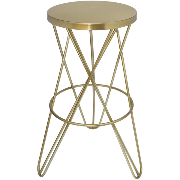 Meridian Mercury Pub Height Stool 946Gold IMAGE 1