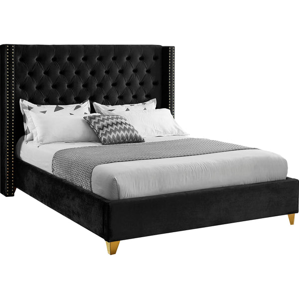 Meridian Barolo Full Upholstered Platform Bed BaroloBlack-F IMAGE 1
