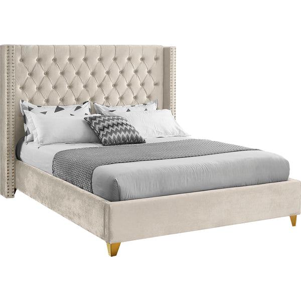 Meridian Barolo Full Upholstered Platform Bed BaroloCream-F IMAGE 1