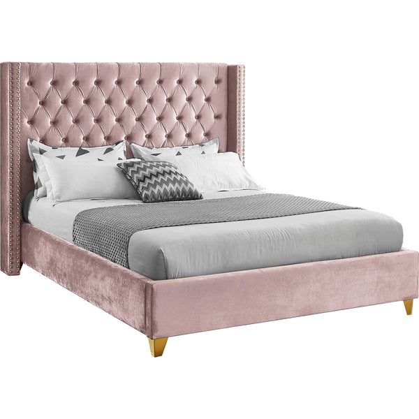 Meridian Barolo Full Upholstered Platform Bed BaroloPink-F IMAGE 1