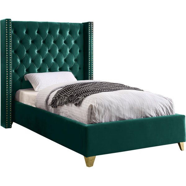 Meridian Barolo Twin Upholstered Platform Bed BaroloGreen-T IMAGE 1