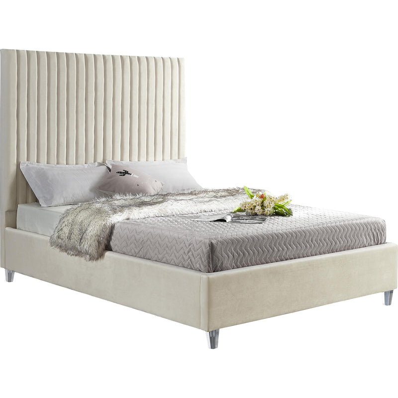 Meridian Candace Queen Upholstered Platform Bed CandaceCream-Q IMAGE 1