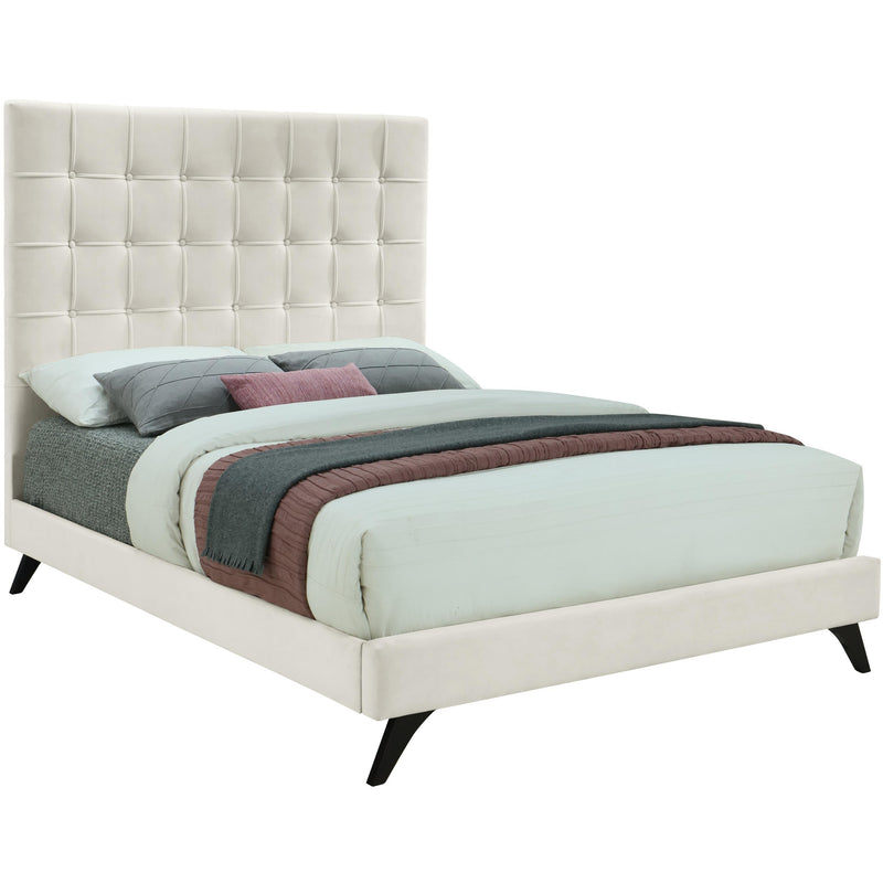 Meridian Elly King Upholstered Platform Bed EllyCream-K IMAGE 1