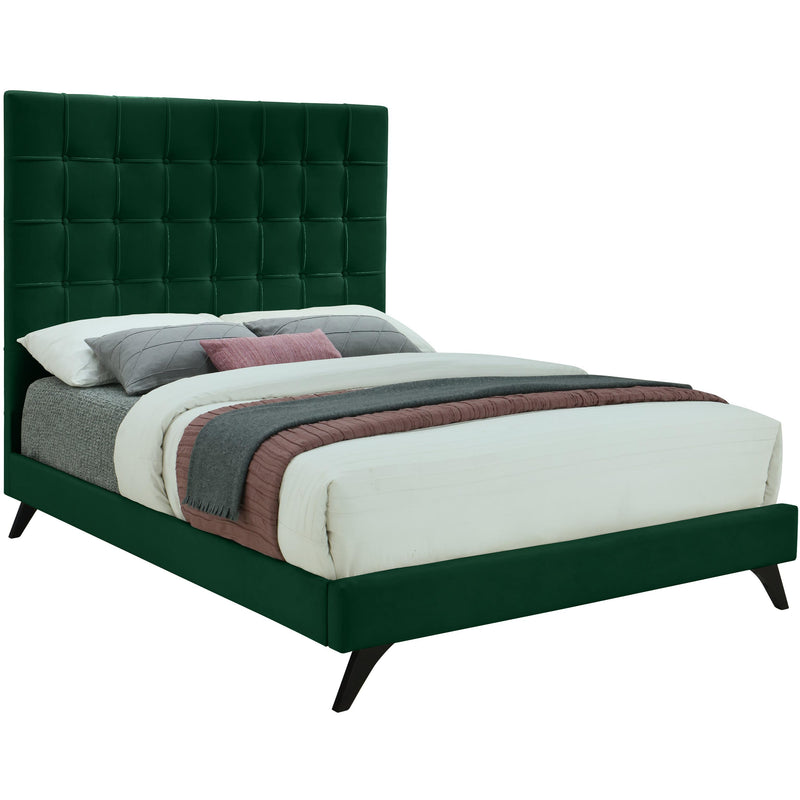 Meridian Elly King Upholstered Platform Bed EllyGreen-K IMAGE 1