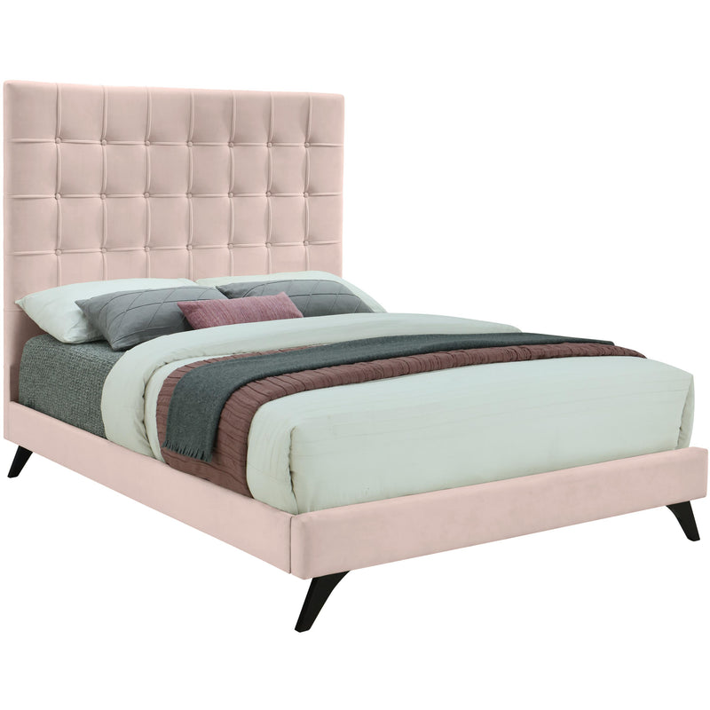Meridian Elly King Upholstered Platform Bed EllyPink-K IMAGE 1