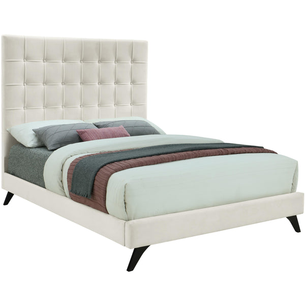 Meridian Elly Queen Upholstered Platform Bed EllyCream-Q IMAGE 1