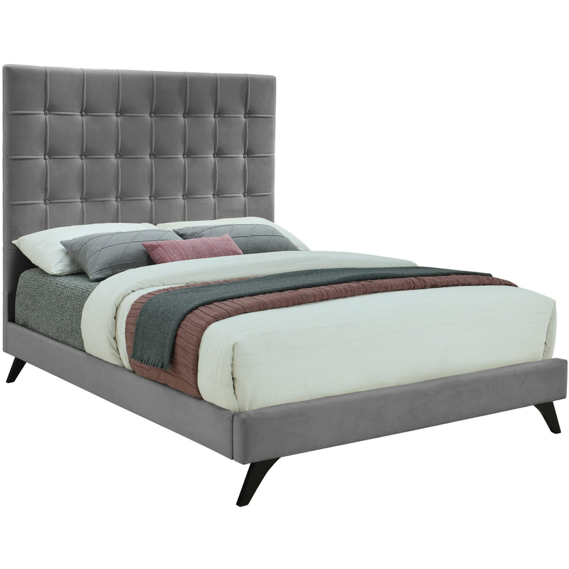Meridian Elly Queen Upholstered Platform Bed EllyGrey-Q IMAGE 1