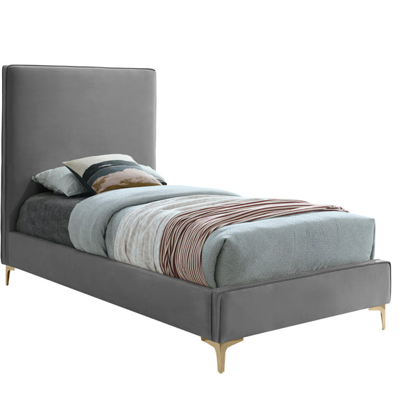 Meridian Geri Twin Upholstered Platform Bed GeriGrey-T IMAGE 1