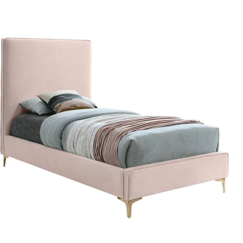 Meridian Geri Twin Upholstered Platform Bed GeriPink-T IMAGE 1