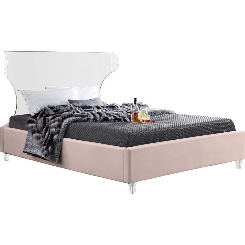 Meridian Ghost Full Upholstered Platform Bed GhostPink-F IMAGE 1
